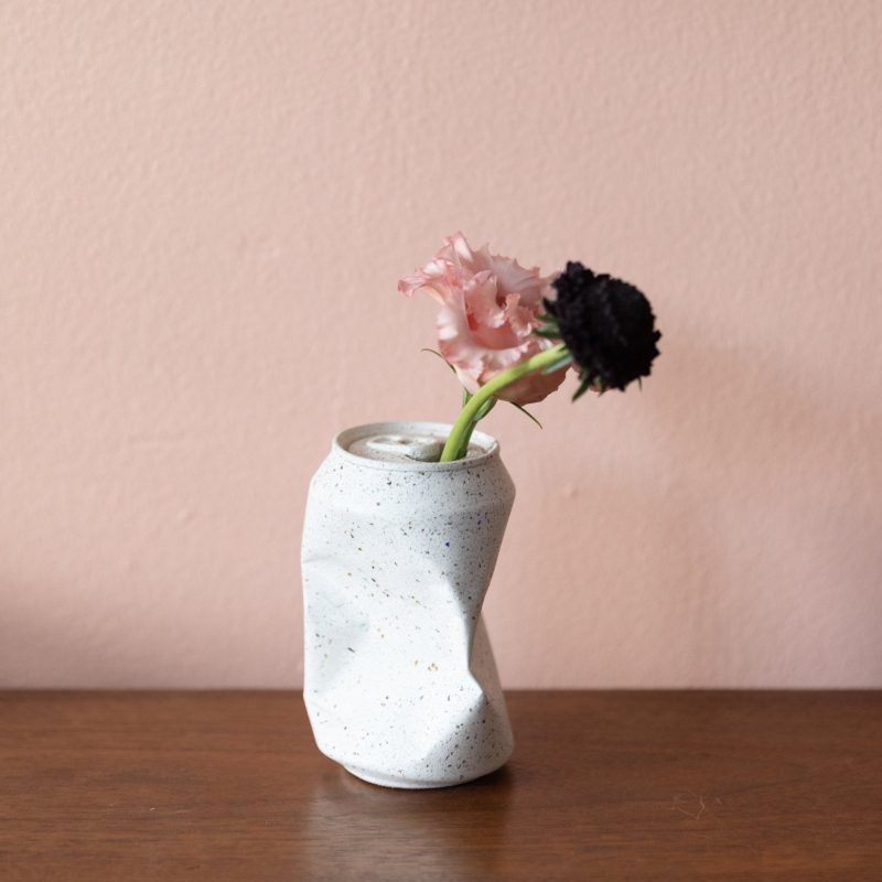 pretticool soda can vase white terrazzo 128095