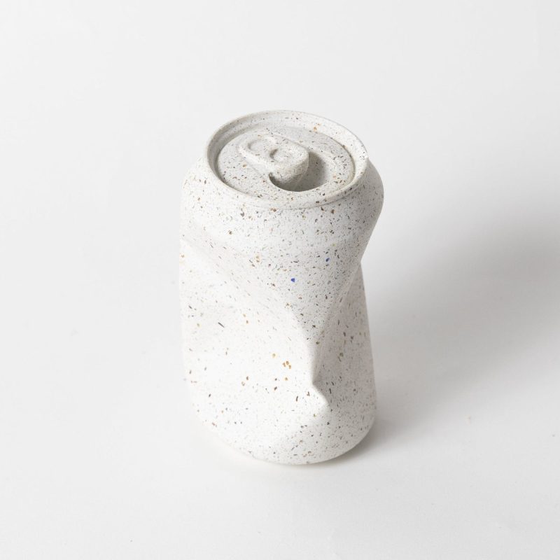 pretticool soda can vase white terrazzo 141425