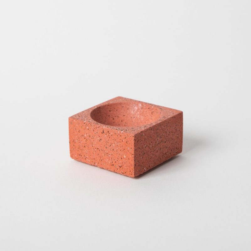 pretticool square incense holder coral terrazzo 314201