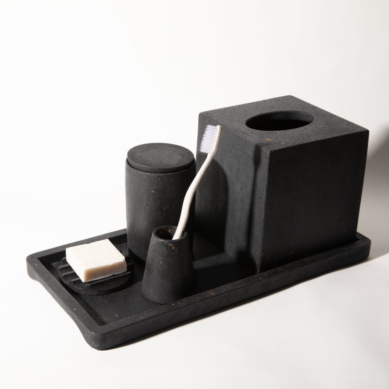 pretticool tissue box cover black terrazzo 874786