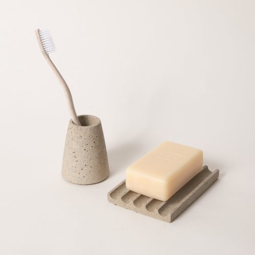 pretticool toothbrush holder natural terrazzo 601659