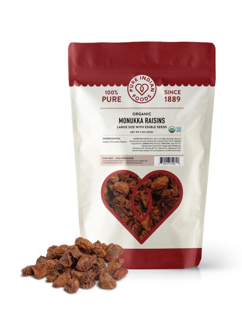 pure indian foods monukka raisins certified organic 9 oz 889505