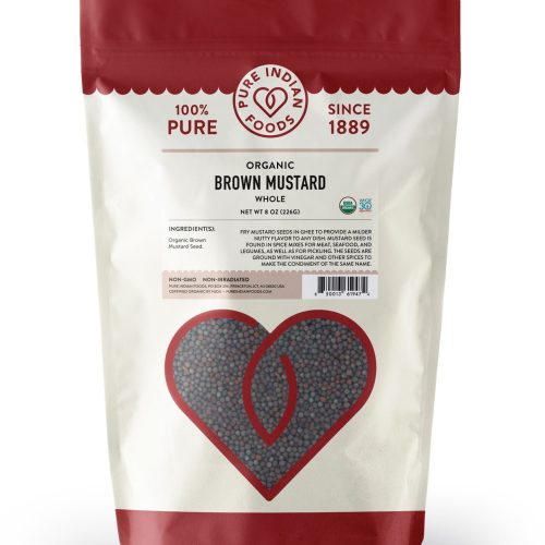 Pure Indian Foods Mustard Seed Brown, Certified Organic