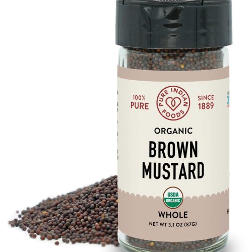 Pure Indian Foods Mustard Seed Brown, Certified Organic