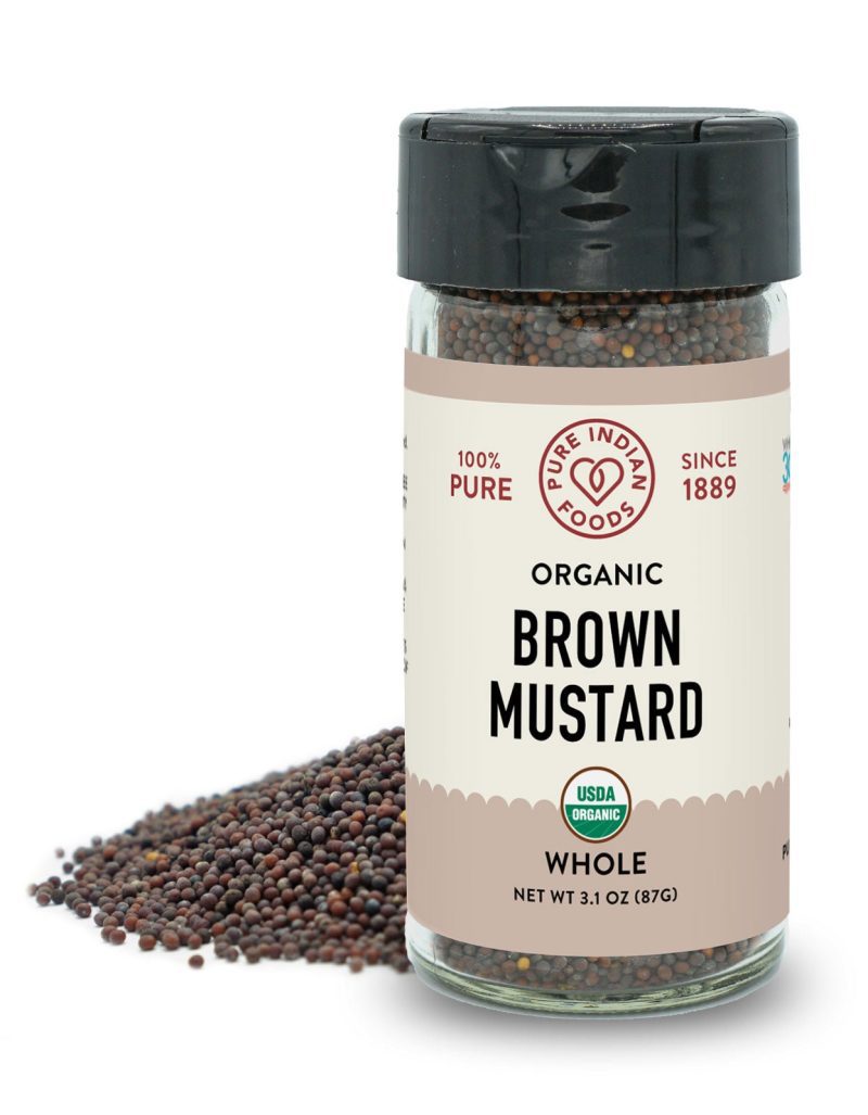 Pure Indian Foods Mustard Seed Brown, Certified Organic