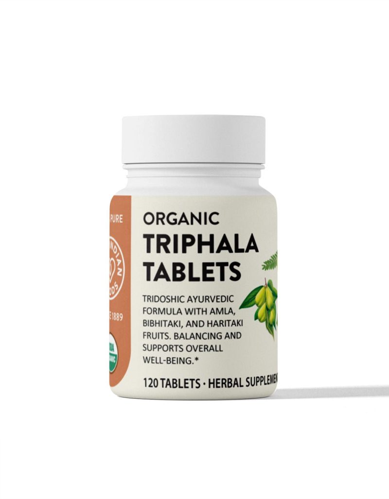 pure indian foods organic triphala tablets 120 ct 235731