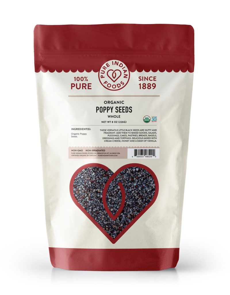 pure indian foods poppy seeds certified organic 8 oz 806032