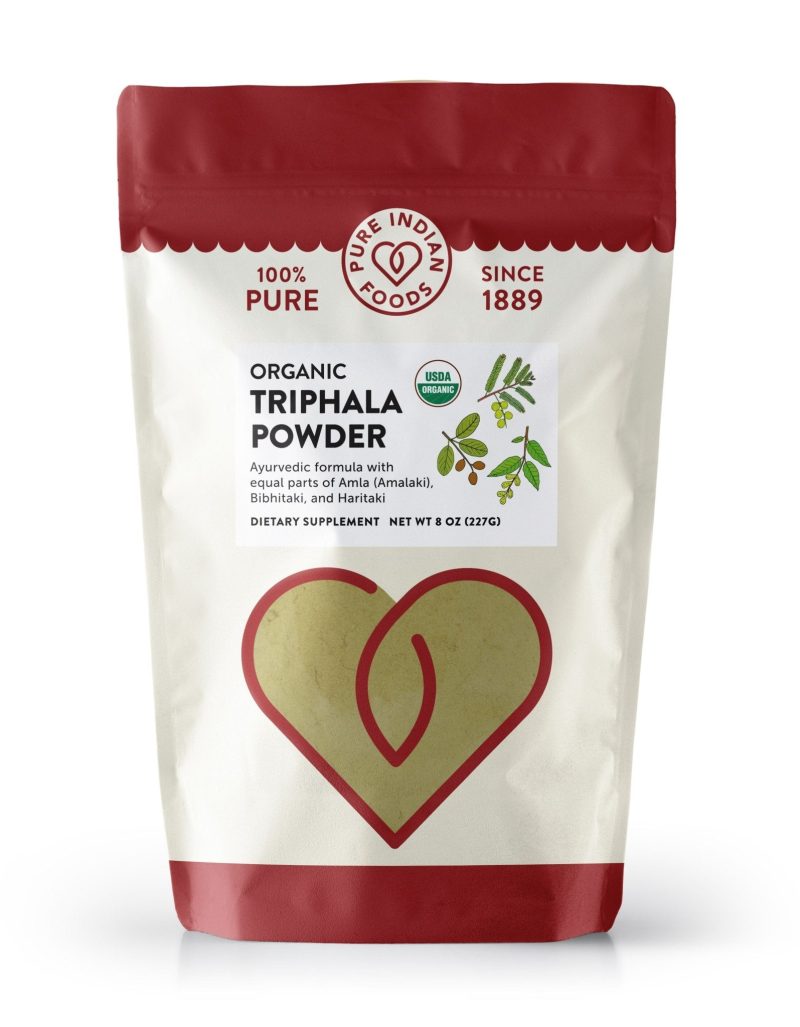 pure indian foods triphala powder certified organic 8 oz 102695