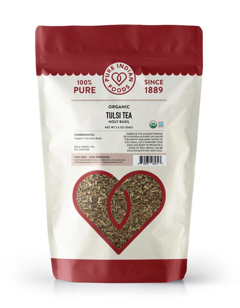 pure indian foods tulsi tea holy basil certified organic 55 oz 657233