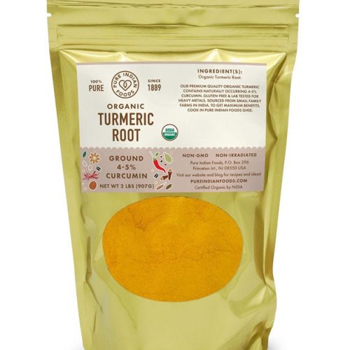 Pure Indian Foods Turmeric Root (High Curcumin 4 - 5%), Certified Organic