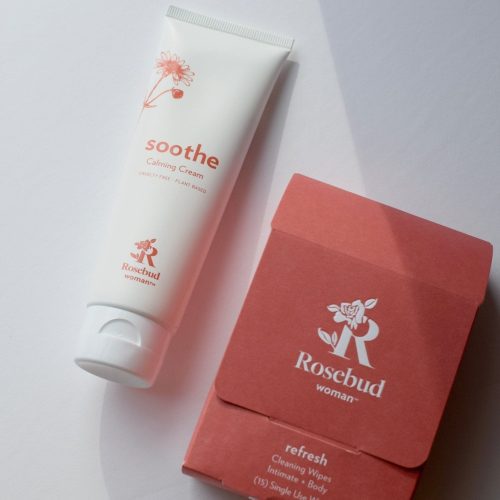 rosebud woman soothe calming cream refresh cleansing wipes bundle 961052