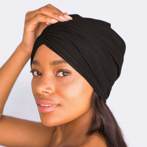 satin lined jersey bonnet black 999295