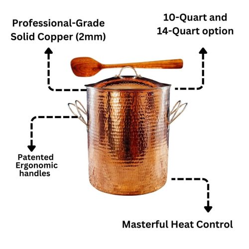 sertodo big beautiful copper stock pots 311760