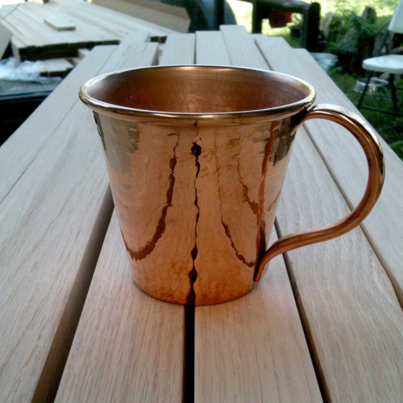 sertodo solid copper mule mug copper handle 12 oz 186295