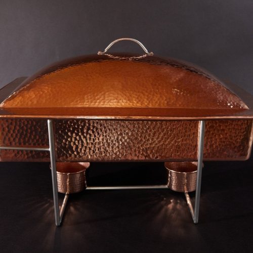 sertodo syracuse rectangular copper chafer 8 qt 257397