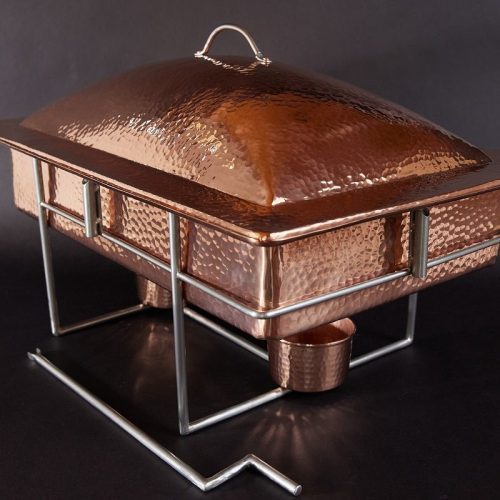 sertodo syracuse rectangular copper chafer 8 qt 606047