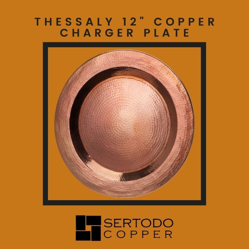 sertodo thessaly 12 copper charger plate 816485