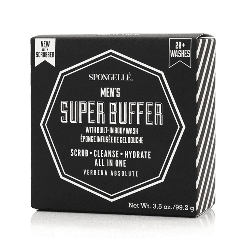 spongelle 20 mens super buffer black scrubber 899432