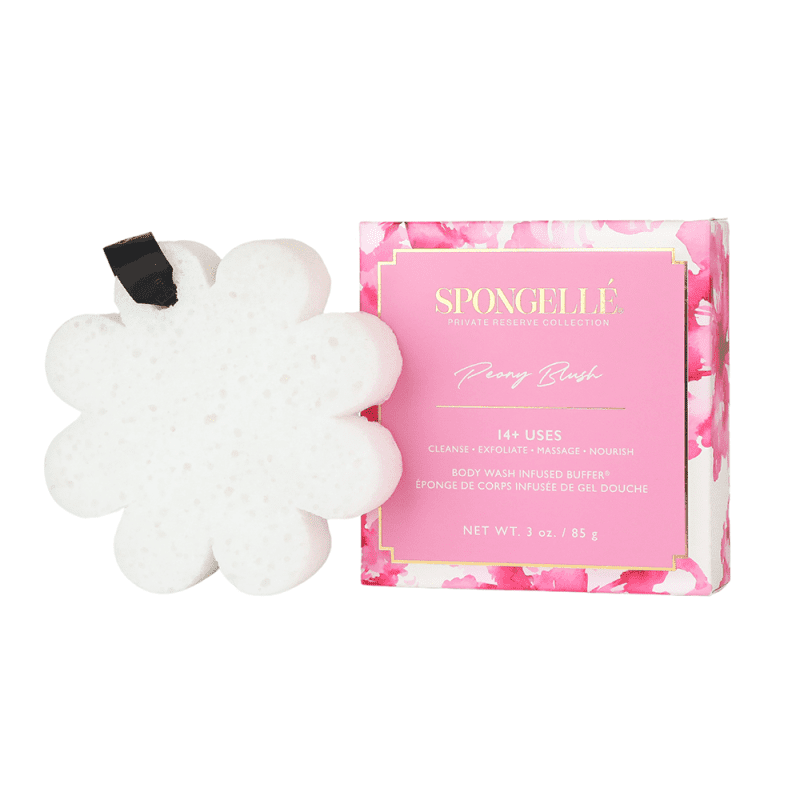 spongelle peony blush boxed flower 680722