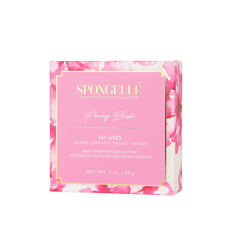 spongelle peony blush boxed flower 914946