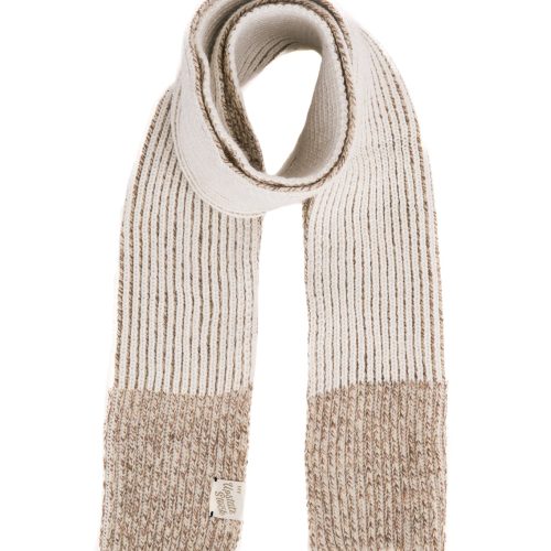 upstate stock oatmeal melange ragg wool scarf 393868