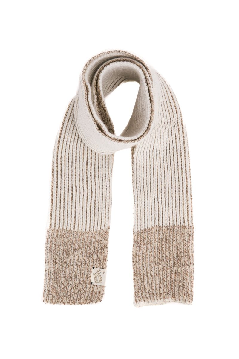 upstate stock oatmeal melange ragg wool scarf 393868