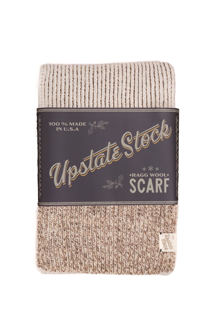 upstate stock oatmeal melange ragg wool scarf 596782