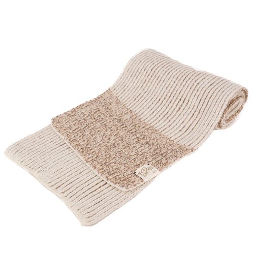 upstate stock oatmeal melange ragg wool scarf 695281