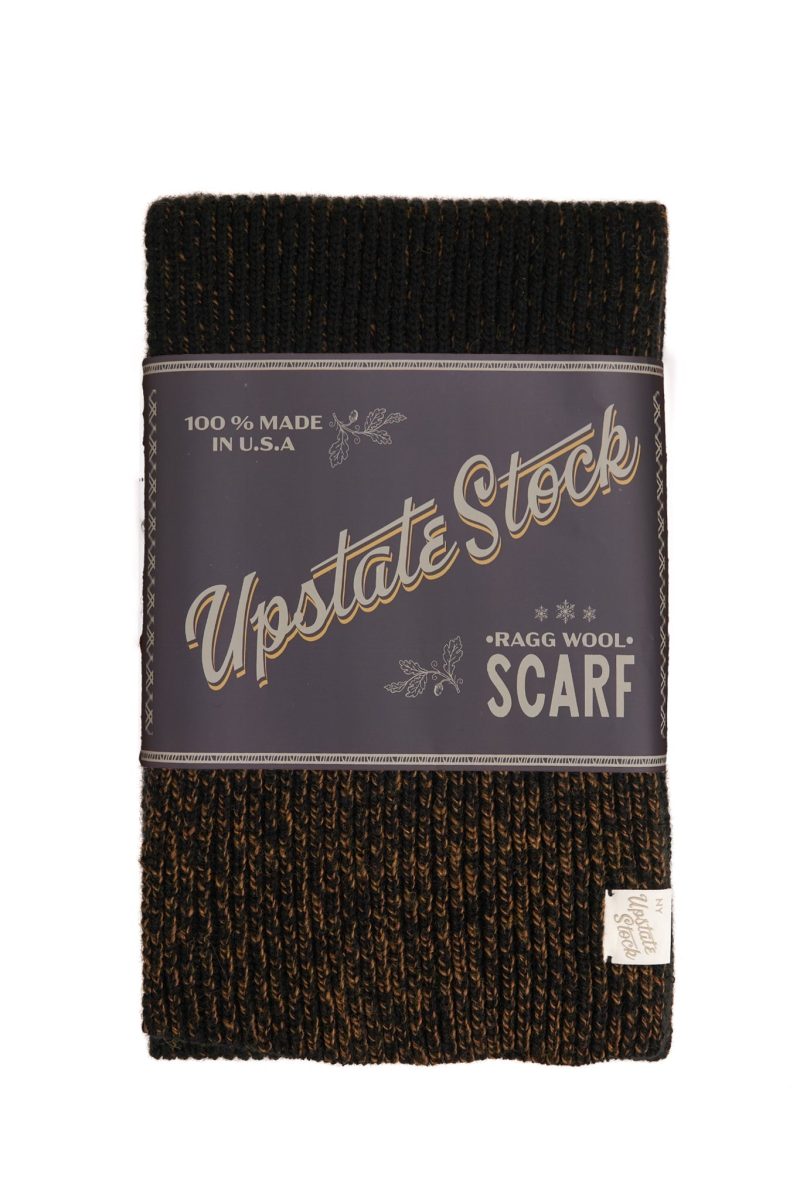 upstate stock rust melange ragg wool scarf 448295