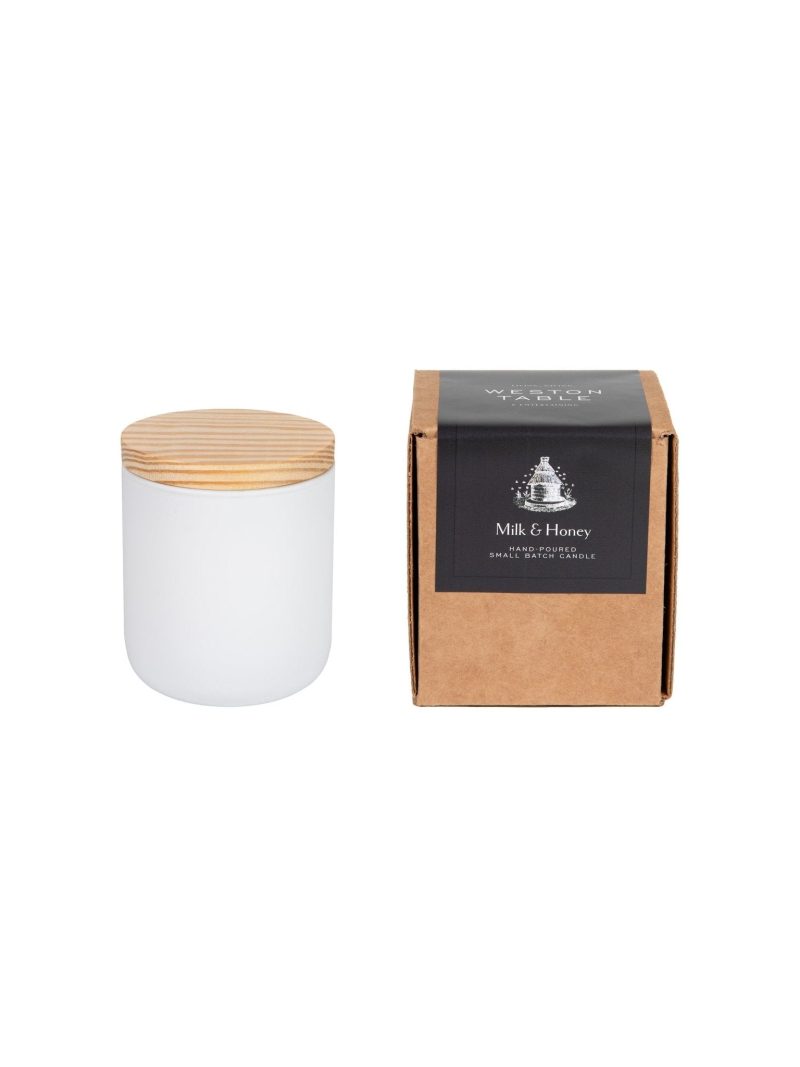 weston table milk honey candle 908149