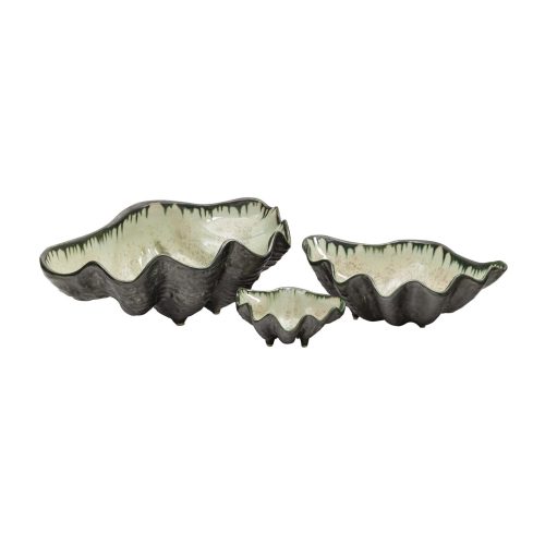 weston table mint and charcoal sea clam bowl 711452