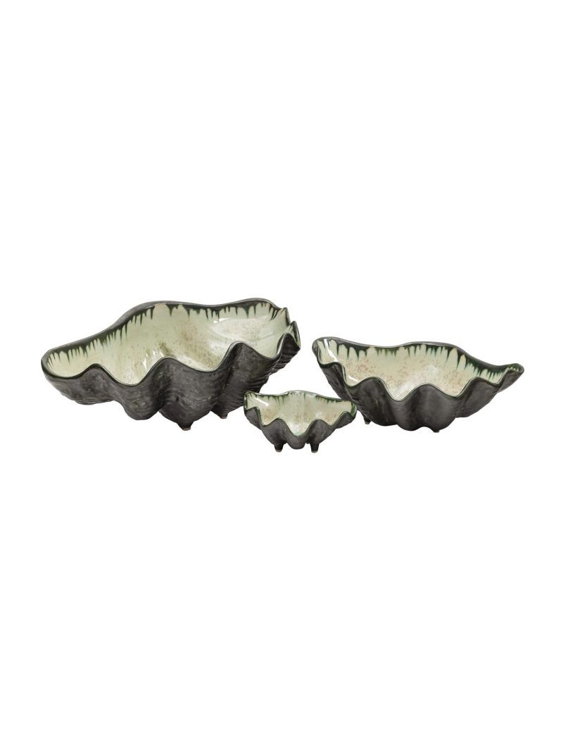 weston table mint and charcoal sea clam bowl 711452